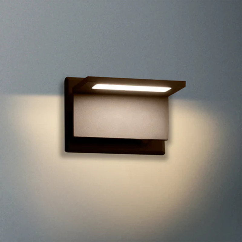 17309 IP54 10W 680LM LED sort/grå/hvid udendørs væglys